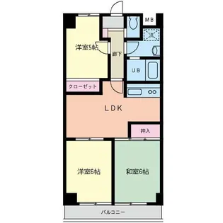 シャネレードM・K【2階】の間取り
