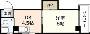 玉井ビル【4階】の間取り