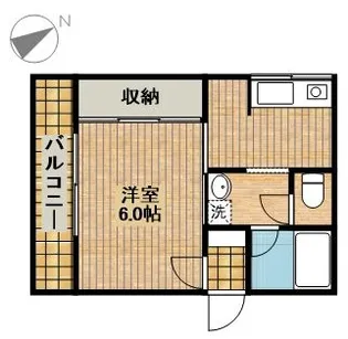 1Kの間取り画像