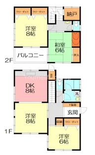 神奈川県鎌倉市稲村ガ崎4【一戸建】の間取り