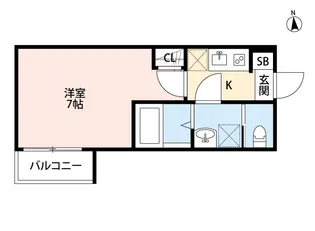 アレーズ六町(アレーズロクチョウ)【3階】の間取り