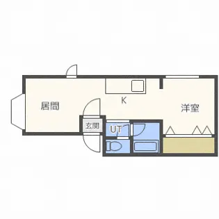 レッツリブ西野【3階】の間取り