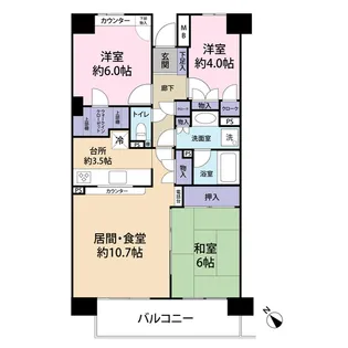 北鴻巣パークホームズ参番館 709【7階】の間取り