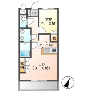 宮崎県都城市志比田町【アパート】の間取り