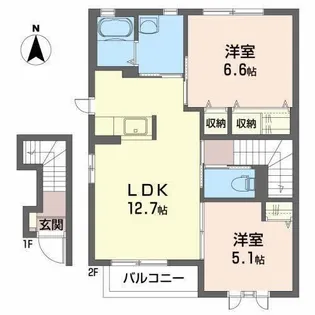 シャーメゾン作町【2階】の間取り