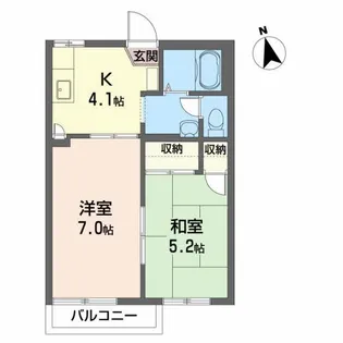 プレシオーサ東黒石野【2階】の間取り