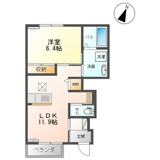 グランドゥ【1階】の間取り