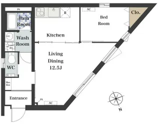 東京都中央区東日本橋2【マンション】の間取り