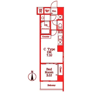 TASK YAMATE【7階】の間取り