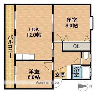 サンメモリーII【1階】の間取り