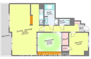 1SLDKの間取り画像
