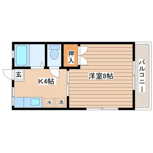 メーゾン台原【1階】の間取り