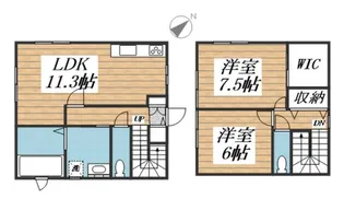 茨城県神栖市深芝【アパート】の間取り