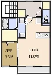 埼玉県加須市花崎3【アパート】の間取り