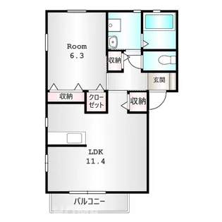 群馬県前橋市西片貝町5【アパート】の間取り