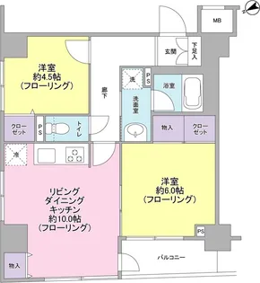 パートナーシップアパートメント【4階】の間取り