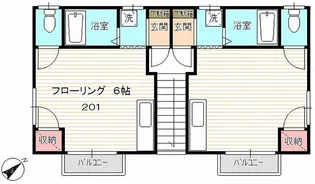 メゾンドフルール【2階】の間取り