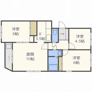 イーストマンション【2階】の間取り