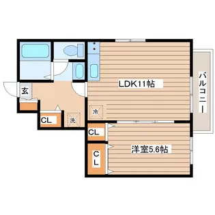 ムーンライトB【1階】の間取り