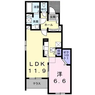 アムールH【1階】の間取り