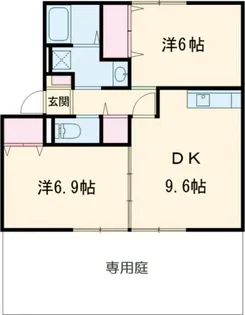 JAボナール上の丸A【1階】の間取り