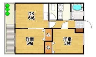 ガーデンハイツ刀根山【1階】の間取り