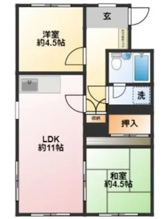 ドゥエル弥生【4階】の間取り