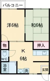 御殿山コーポ【2階】の間取り
