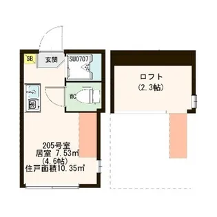 ハーモニーテラス方南II【2階】の間取り
