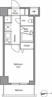 レジディア上落合【1階】の間取り