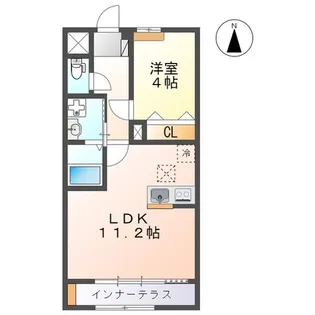 ユ シェルポン【1階】の間取り