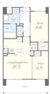 Fujiman南森町【7階】の間取り
