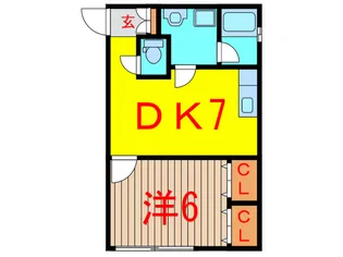 シ-ズハイム【1階】の間取り