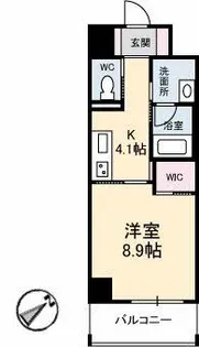 ヴィラシオン段原南【10階】の間取り