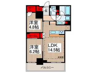 ザパークハウス川越タワー【11階】の間取り