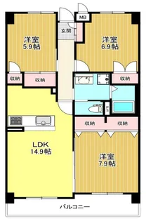 ISM大宮三橋【6階】の間取り