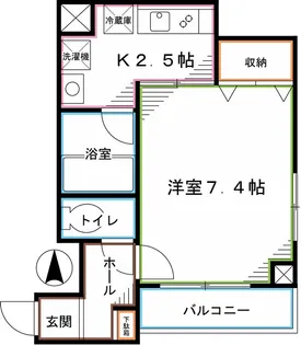 サンライズK【6階】の間取り