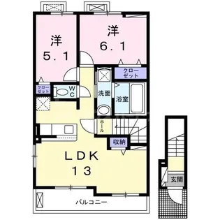 EASTIII【2階】の間取り