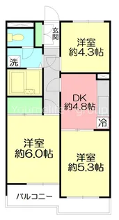 セザール第3厚木【4階】の間取り