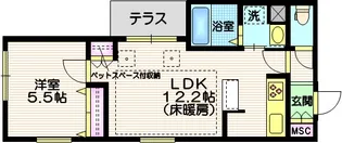 ボヌール西蒲田【1階】の間取り