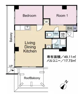 銀座永谷タウンプラザ【10階】の間取り