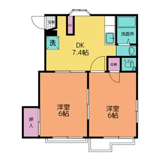 フォーブル花水木【2階】の間取り