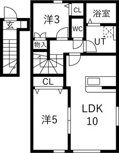Lou lou B【2階】の間取り