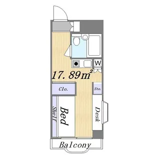 ルーニィ雪ヶ谷【5階】の間取り