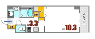 TEBURA・INN船越【5階】の間取り