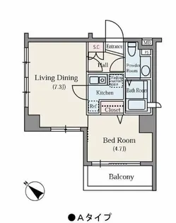 東池袋デュープレックスR’s【7階】の間取り