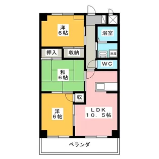 ファミールホズミ【2階】の間取り