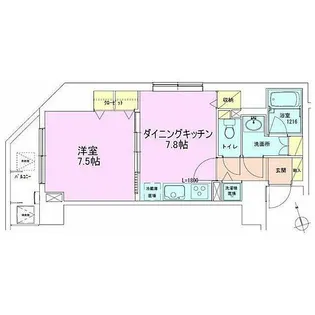 銀座レジデンス参番館【6階】の間取り