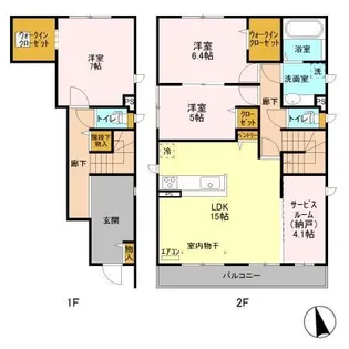 グランドソレイユVIの間取り