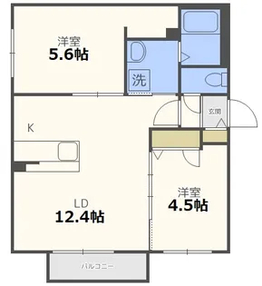 Ritz GRANDE厚別中央【2階】の間取り